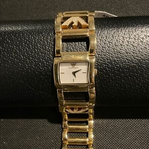 Emporio Armani Qrtz Yellow Gold-Tone Plated Watch